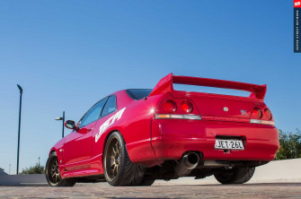 Nissan Skyline Gt R R33 Red Modified Cars Wallpaper HD