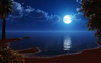 Beach At Night With Moon Wallpaper Image Amp Pictures Becuo