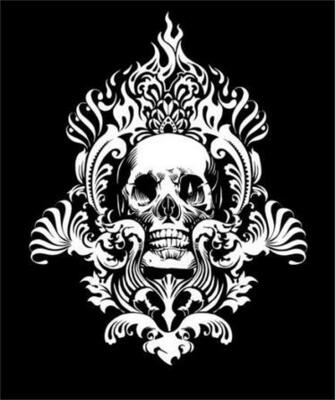 Wallpaper Made One Will A Skully In It Tiled Skull Damask
