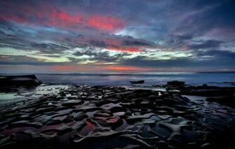 Wallpaper Beach Stones The Ocean Shore California San Diego