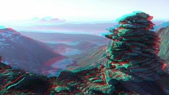 3d Anaglyph Foto Munte HD Wallpaper