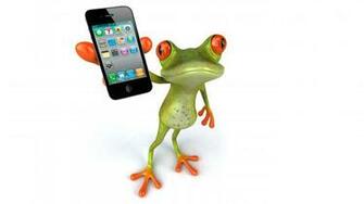 Frog 3d Graphics Mobile Phone iPhone 4s Wallpaper