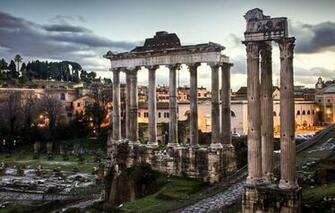 Wallpaper Roman Forum Rome Ruins Italy City
