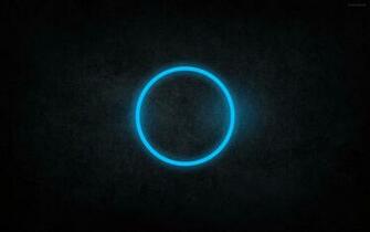 Black Dark Circles Ring Cyan Wallpaper