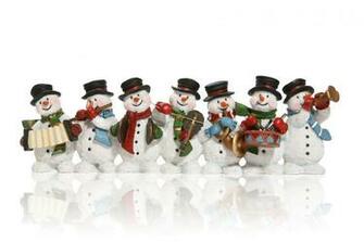 Year Snowmen Christmas New Snowman Music Instruments Band Jpg