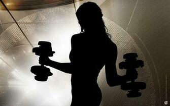 Fitness Girl In Action Wallpaper