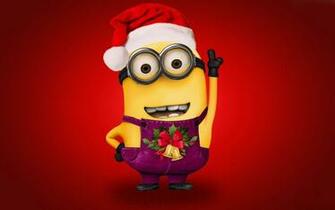 Minion In Santa Claus Costume Desktop Background Wallpaper