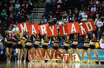 Maryland Terrapins College Football Cheerleader Wallpaper Background