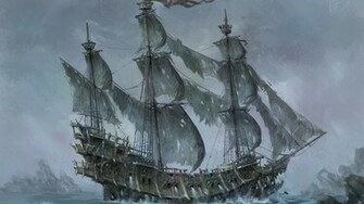 Ships Flying Dutchman Artwork Sail Ship Sailing Wallpaper