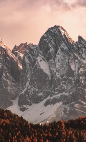 Rocky Mountains Autumn Trees Nature Italy Wallpaper