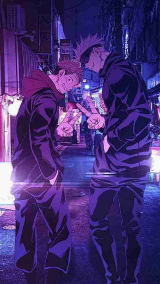 Gojo And Yuji Aesthetic City Jujutsu Kaisen Satoru Sukuna