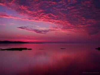 Ocean Pink Sunset Desktop Dual Screen Monitor Wallpaper