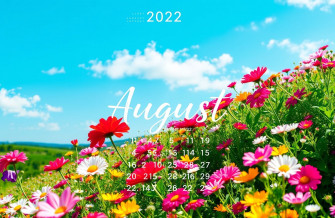 August Calendar Wallpaper