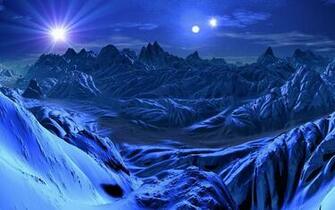Precious Blue Mountains Wallpaper Stock