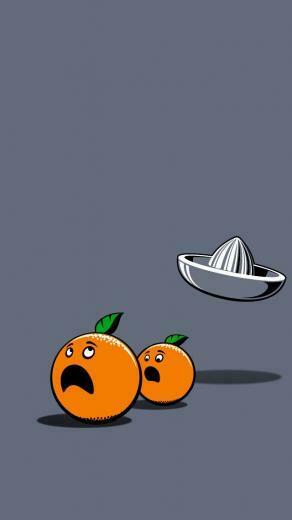 iPhone Wallpaper Fruit Orange Cartoon Vegetarian Food Plant