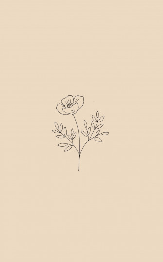 A Simple Flower Design On Beige Background Wallpaper
