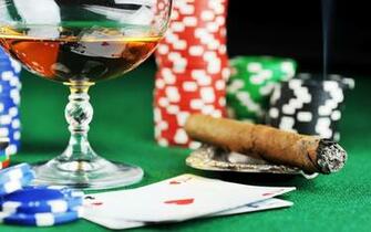 Poker Chips Casino Cigars Wallpaper