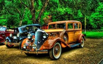 Vehicles Cars Retro Auto Classic HDr Chrome Color Lights