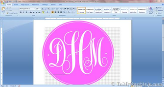 Create A Monogram Using Microsoft Word In My Own Style