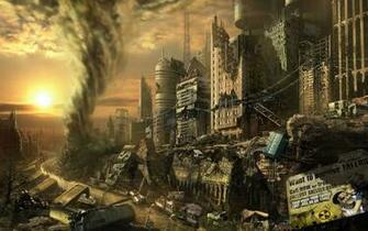 Devastated City Action Rpg Games Wallpaper Image Featuring Fallout
