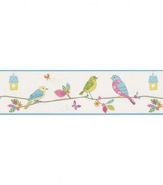 Social Birdie Border White Quilted Birds Wallpaper Jo Ann