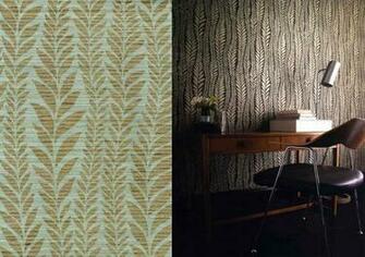 Harlequin Arkona Florian Duck Egg Blue And Gold Wallpaper