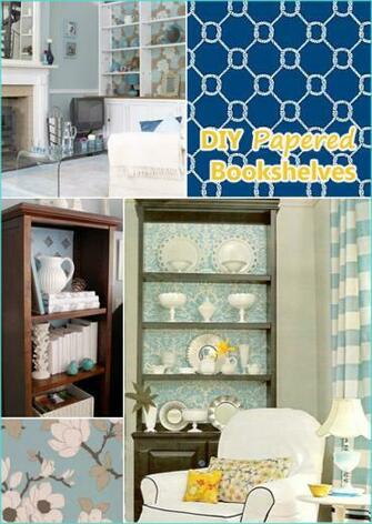 Diy Bookcase Shelf Bookshelves Backdrop Wallpaper Papered Main