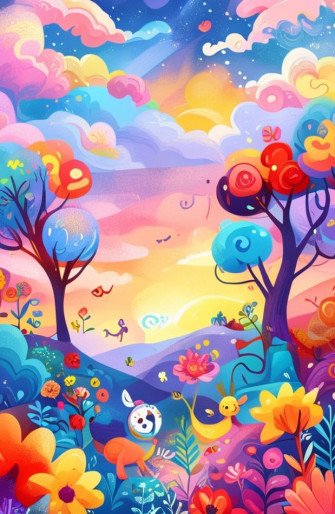 Aesthetic Cartoon Image Wallpaper