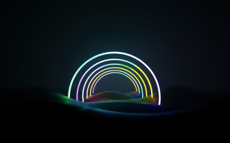 Neon Art Wallpaper 4k Rainbow Glowing Dark Aesthetic