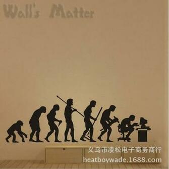 Shipping Human Evolution Wall Sticker Stickers Decorative