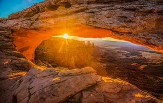 Wallpaper The Sun Landscape Stones Rocks Canyon Arch Usa