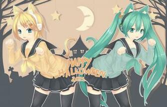 Miku Vocaloid Hatsune Halloween Kagamine Rin Wallpaper