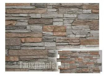 Faux Stone Siding Panels Motley Gray Colorado Stacked Tall Pane