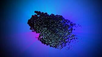 Floating Black Bubbles Wallpaper