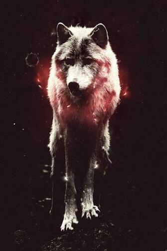 Ios7 The Wolf Parallax HD iPhone iPad Wallpaper