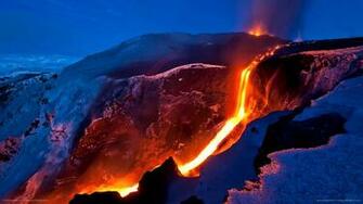 Iceland Lava Cascade Wallpaper