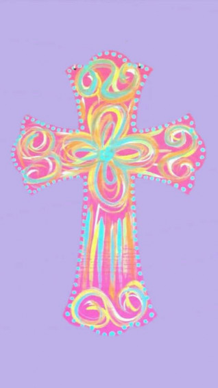 A Symbol Of Faith And Hope Pink Cross Wallpaper