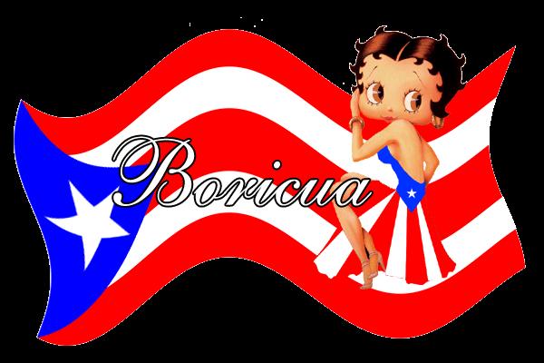 Glitter Graphics Cultural Pride Betty Boop Puerto Rico Flag