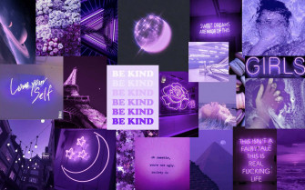 Purple Aesthetic Collage Wallpaper