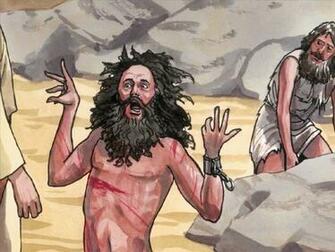 BibleImage Jesus Heals The Demoniacs Sails To