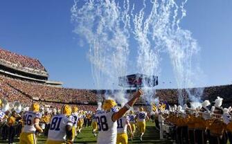 Lsu Tiger Stadium Wallpaper Fireworks Erupted In