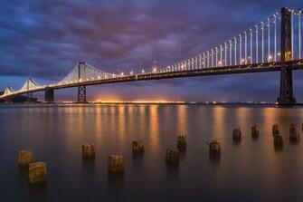 San Francisco Dusk Bay Bridge South Beach Wallpaper