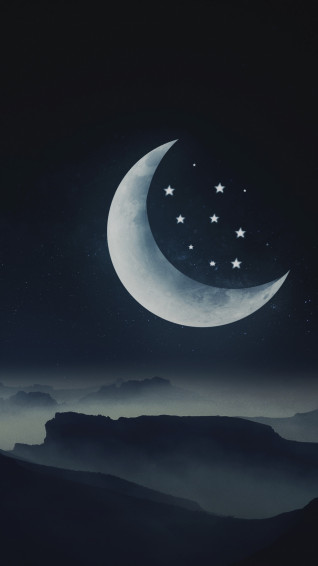 Moon And Stars iPhone Wallpaper
