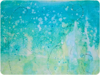 Kell Belle Studio Painting Acrylic Ocean Background
