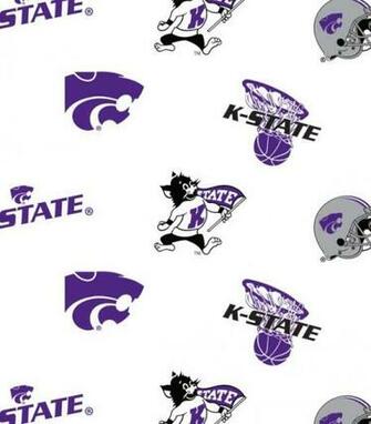 Foust Textiles Inc Kansas State Wildcats White Cotton Print Search