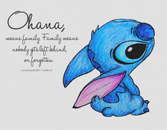 Disney Stitch Ohana Quote Wallpaper On