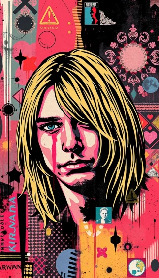 Kurt Cobain Phone Wallpaper
