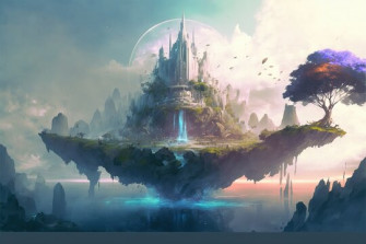 Fantasy Floating Island Wallpaper