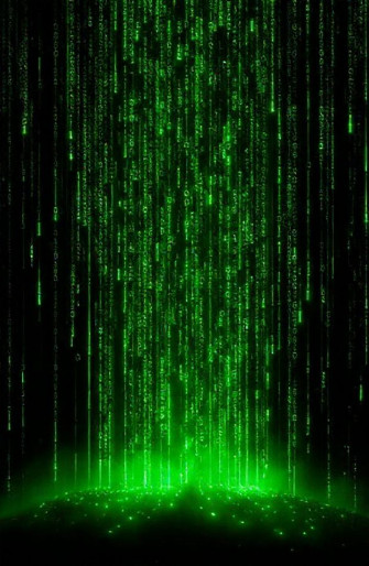 Matrix Binary Code Falling Wallpaper