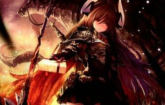 Wallpaper Girl Gift Dragon Anime Art Horns Tachikawa
